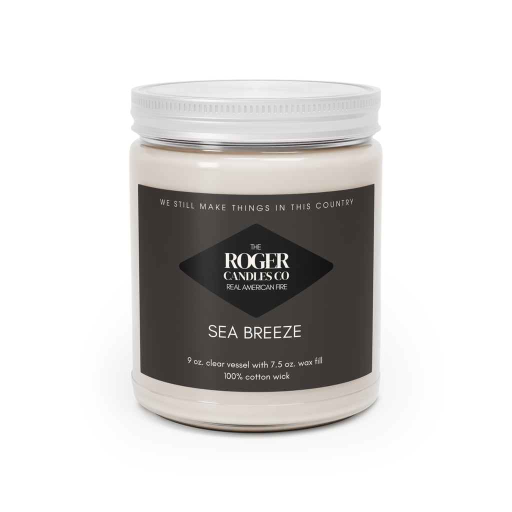 Sea Breeze Soy Candle — 9oz Scented Jar with White Lid