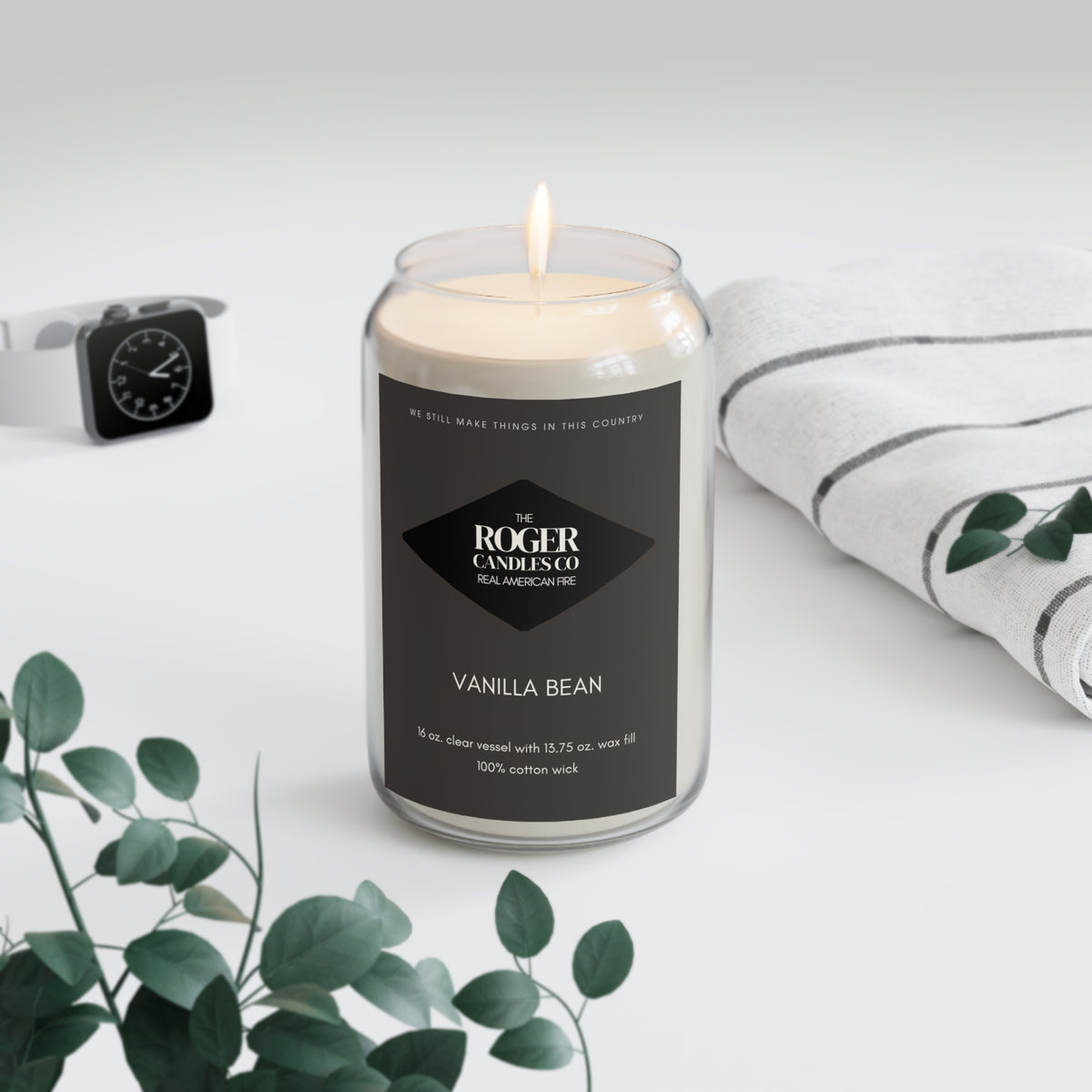 Vanilla Bean Soy Candle — 13.75 oz Scented Jar