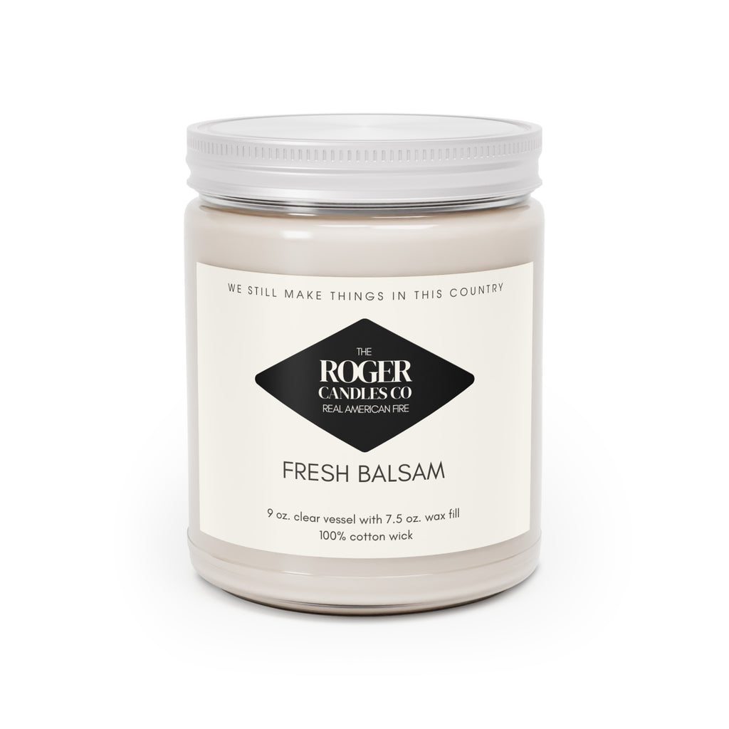 Fresh Balsam Soy Candle — 9oz Scented Jar with White Lid